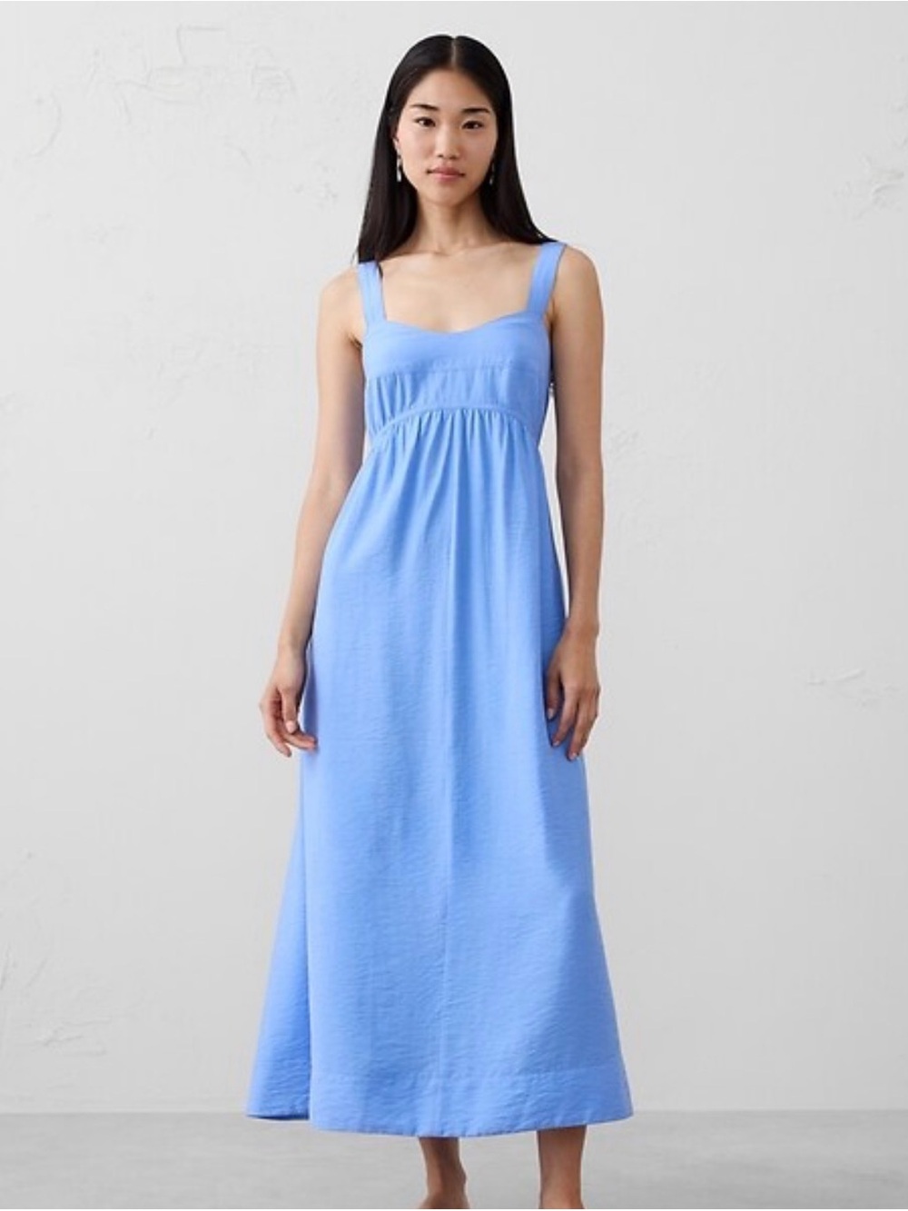 GATHERED EMPIRE-WAIST MIDI DRESS NWOT SIZE SMALL